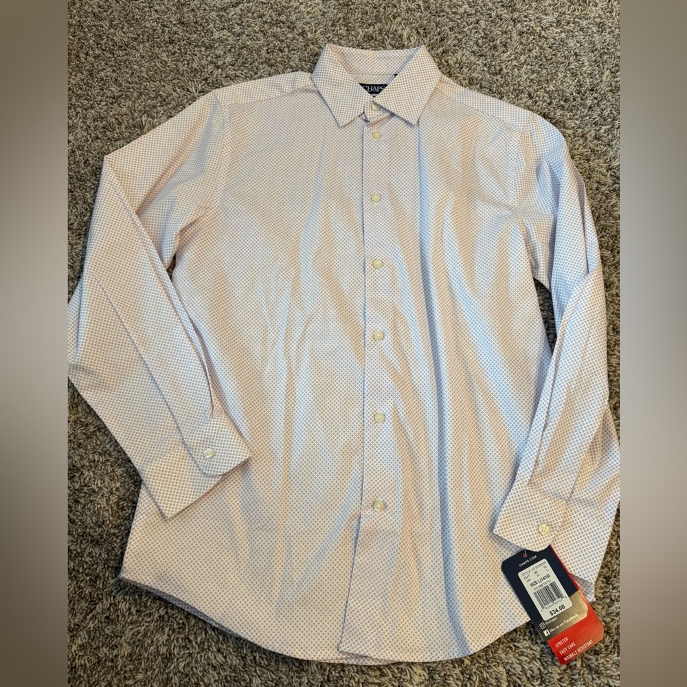 Chaps Pink Checkered Dress Shirt